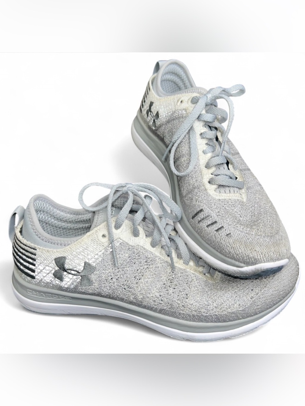 Under Armour Threadborne Fortis Gray Running Shoes 8.5 Clean Streetwear Y2K 2000